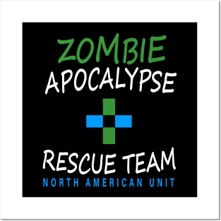 Zombie Apocalypse Rescue Team North American Unit Posters and Art